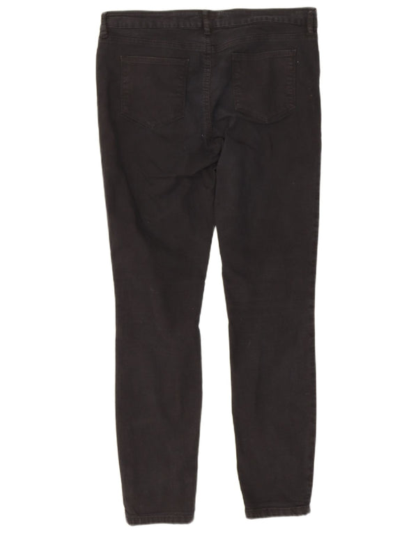 Fat Face Damen Skinny Jeans UK 14 Large W34 L28 Schwarze Baumwolle