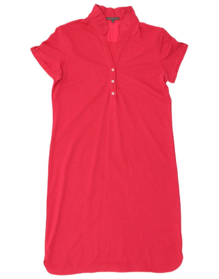 Geox Damen Etuikleid UK 10 Small Rosa Baumwolle