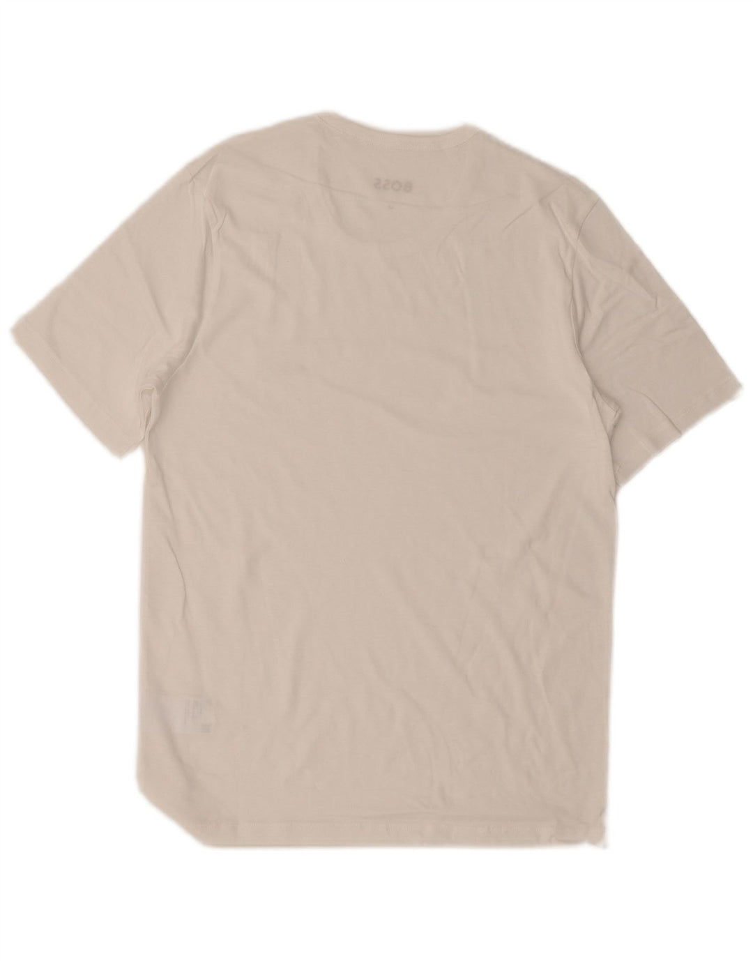 HUGO BOSS Herren T-Shirt Top aus mittelweißer Baumwolle