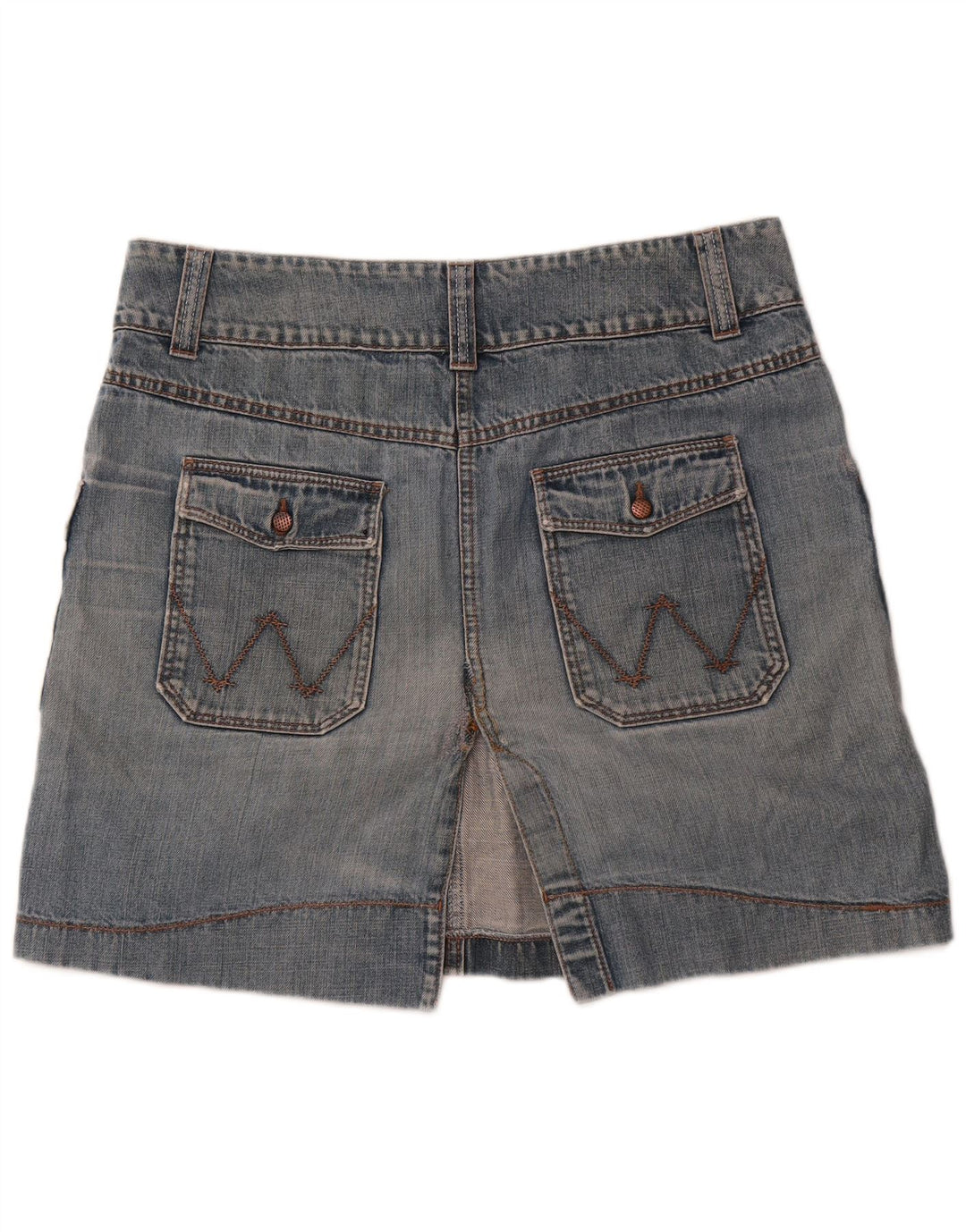 WRANGLER Damen Zoe Denim Cargo Rock W33 Große blaue Baumwolle