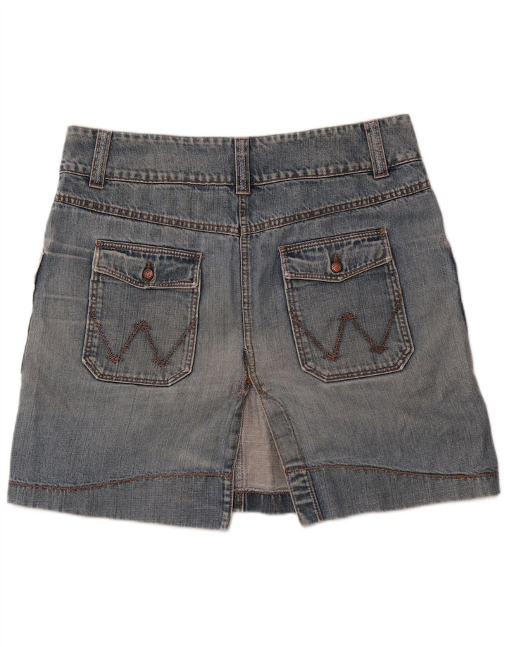 WRANGLER Damen Zoe Denim Cargo Rock W33 Große blaue Baumwolle