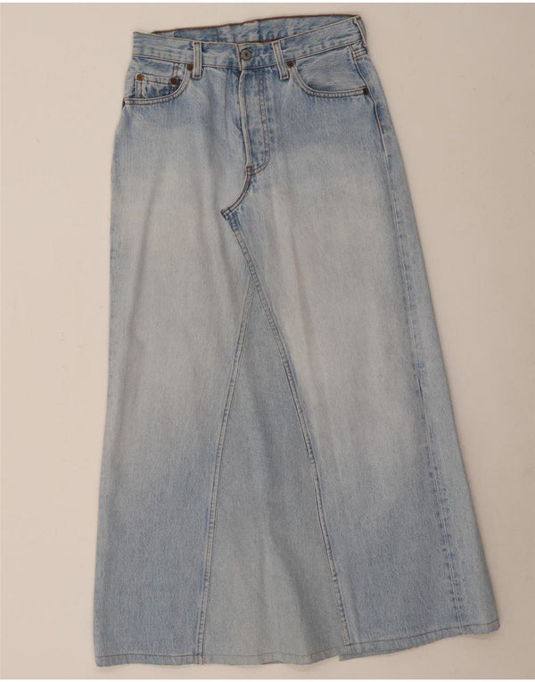 Levi's Damen 501 Midi-Jeansrock W29 Small Blaue Baumwolle