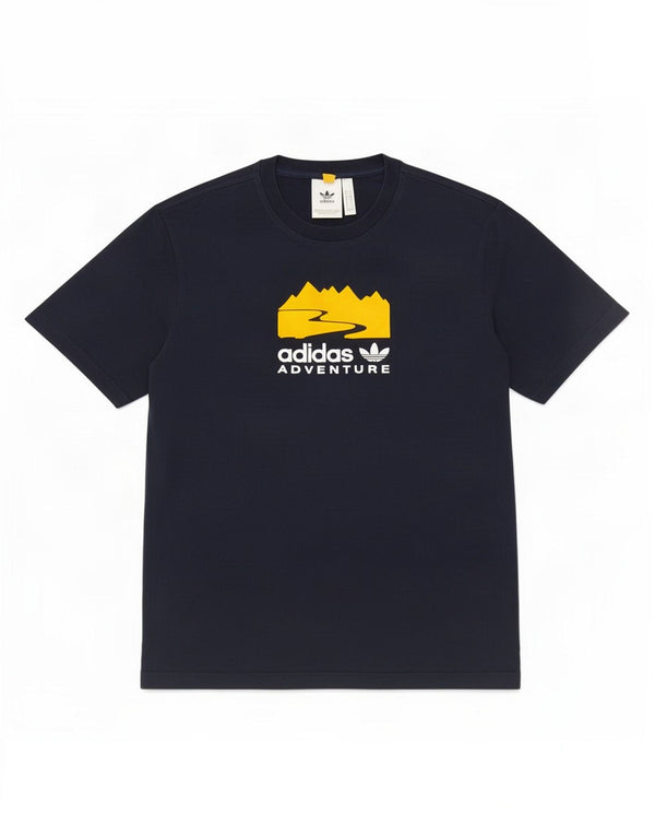 Adidas Herren Grafik T-Shirt Top Small Marineblau