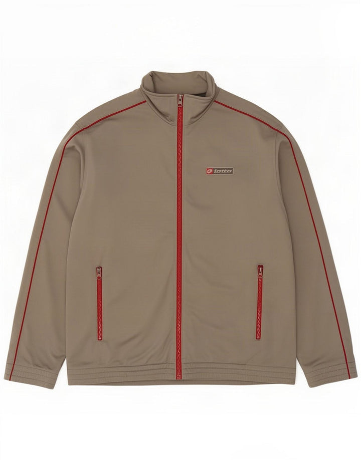 Lotto Herren-Trainingsanzug, Top-Jacke, groß, Grau