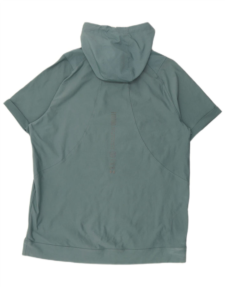 Under Armour Herren-Trainingsanzug mit Kapuze, Pullover, Größe L, Türkis, Elastan