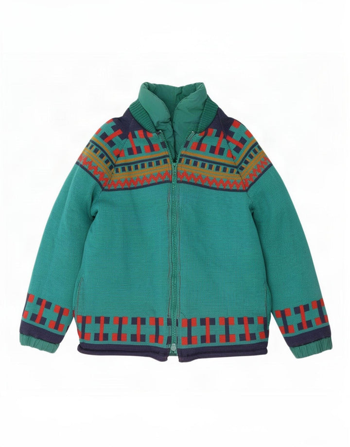 Brunik Herren Wendejacke UK 38 Mittelgrün Geometrisch