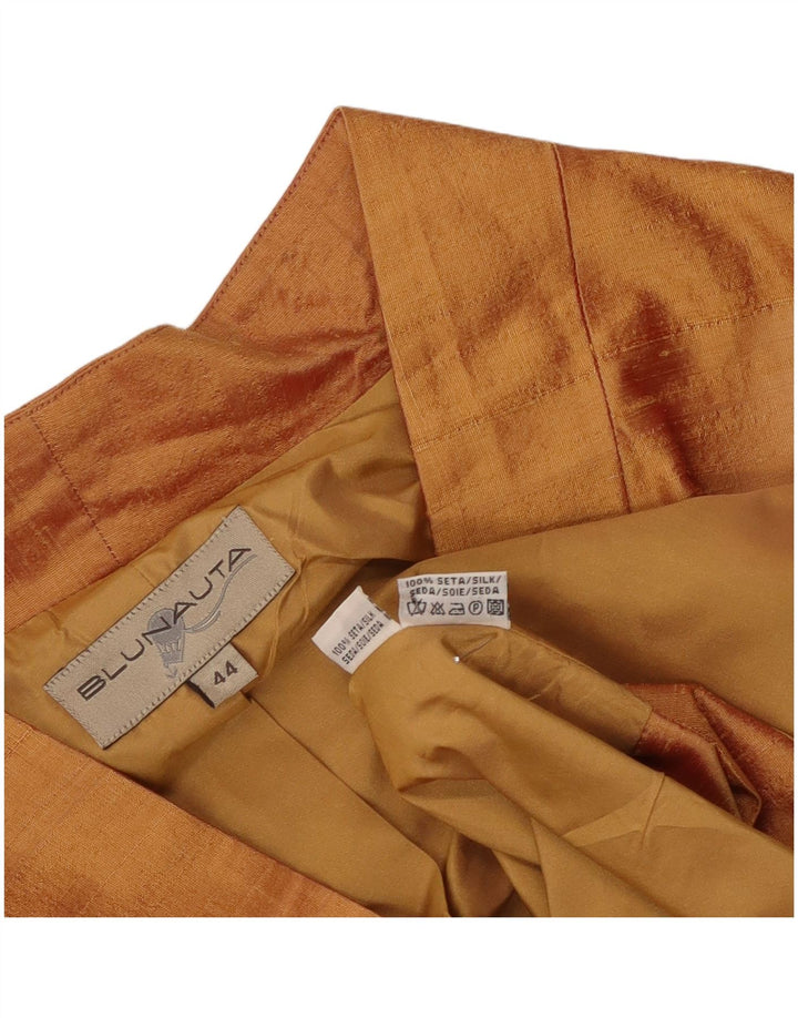 Blunauta Damen 1-Knopf-Blazerjacke IT 44 Mittelorange Seide