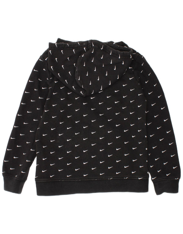 Nike Jungen-Pullover mit grafischem Kapuzenpullover, 6–7 Jahre, groß, schwarze Baumwolle