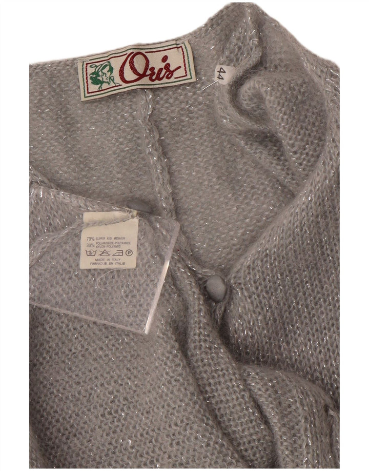 Langer Damen-Cardigan von Oris IT 44 Medium Silver Mohair