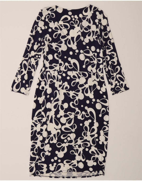 Phase Eight Damen-Etuikleid mit abstraktem Muster, Größe M, Marineblau, Größe 42