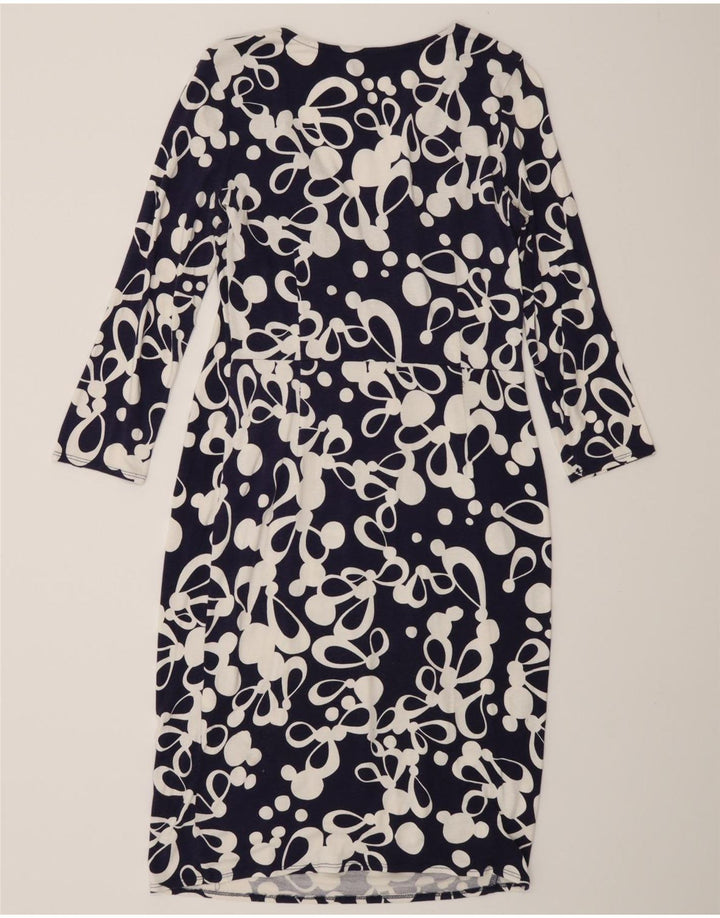 Phase Eight Damen-Etuikleid mit abstraktem Muster, Größe M, Marineblau, Größe 42