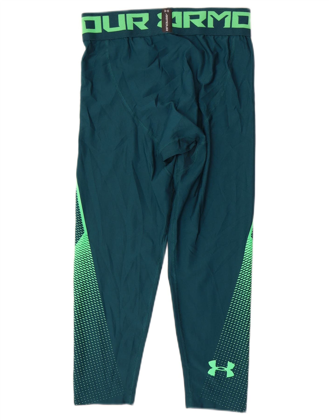Under Armour Herren Kompressions-Capri-Leggings mit Grafik, mittelgrün, geometrisch