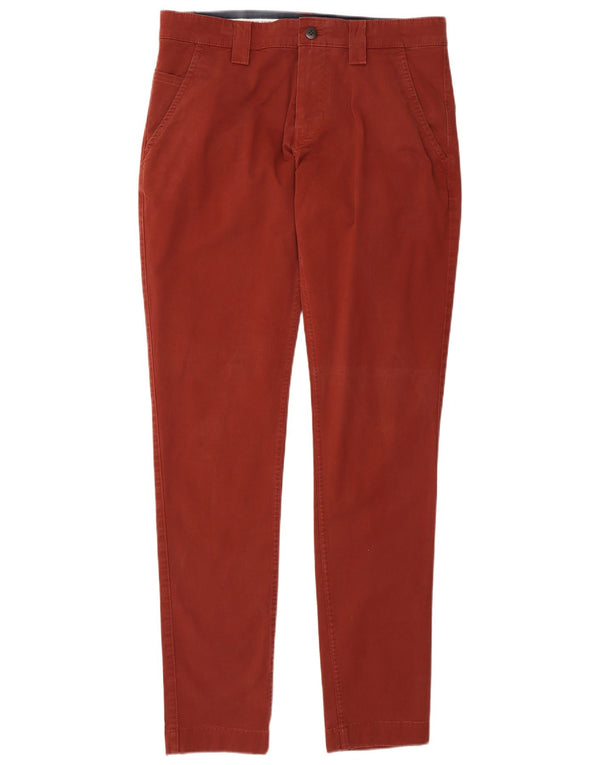 Tommy Hilfiger Slim Chino-Hose für Herren, W32, L34, rote Baumwolle