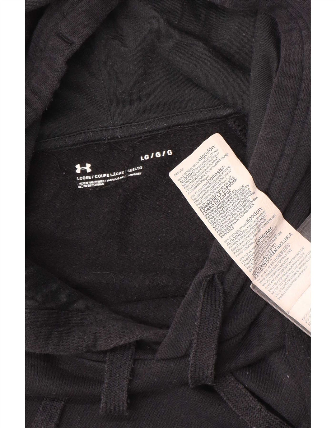 Under Armour Herren Kapuzenpullover, groß, schwarze Baumwolle