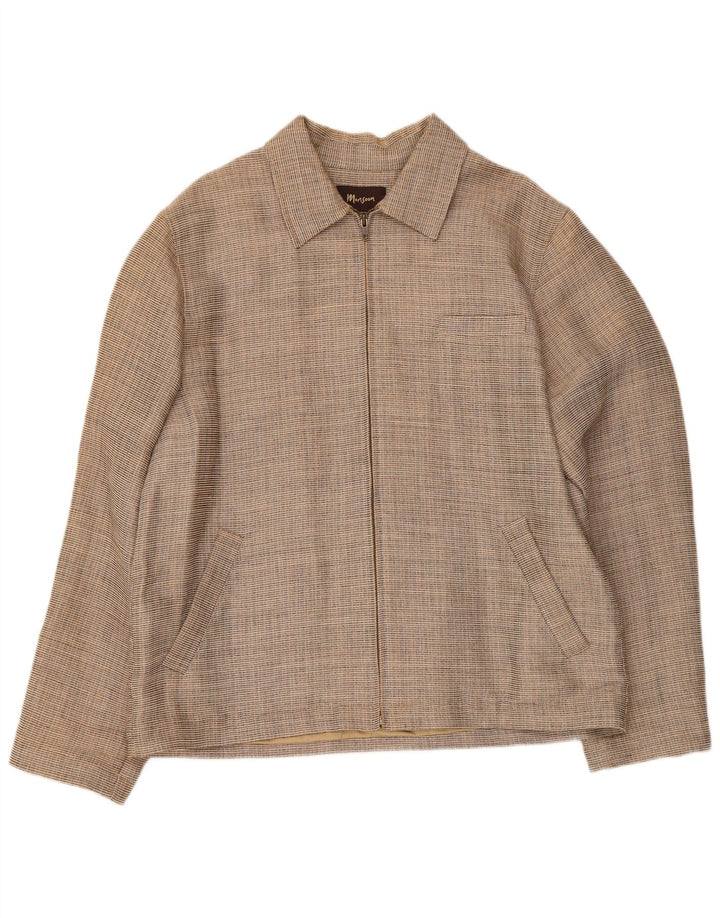 Monsoon Herren Bomberjacke UK 40 Large Beige Check