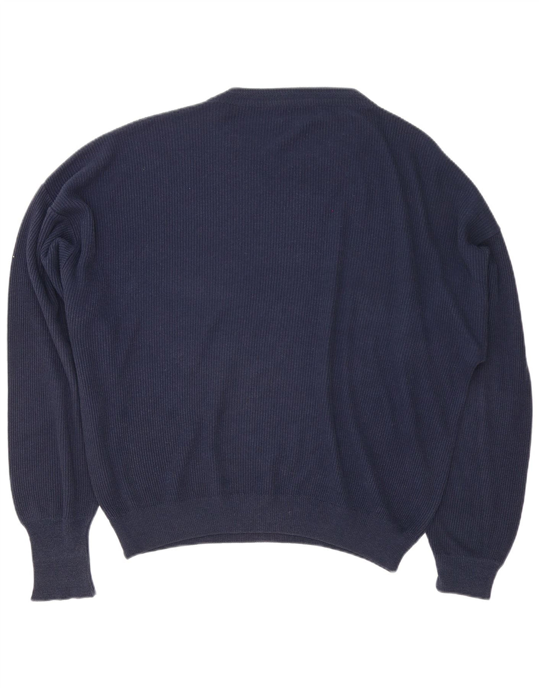 Vintage Herren Pullover mit U-Boot-Ausschnitt XL Marineblau