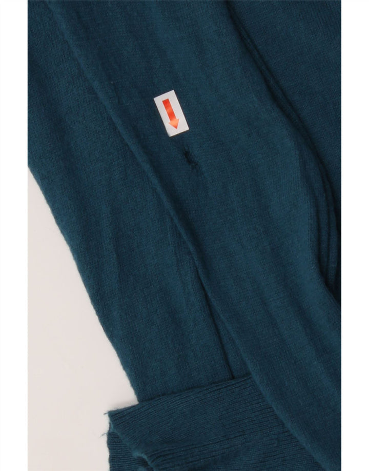 MOSSIMO Womens Longline Open Cardigan Sweater UK 16 Large Navy Blue Nylon Vintage Mossimo and Second-Hand Mossimo from Messina Hembry 
