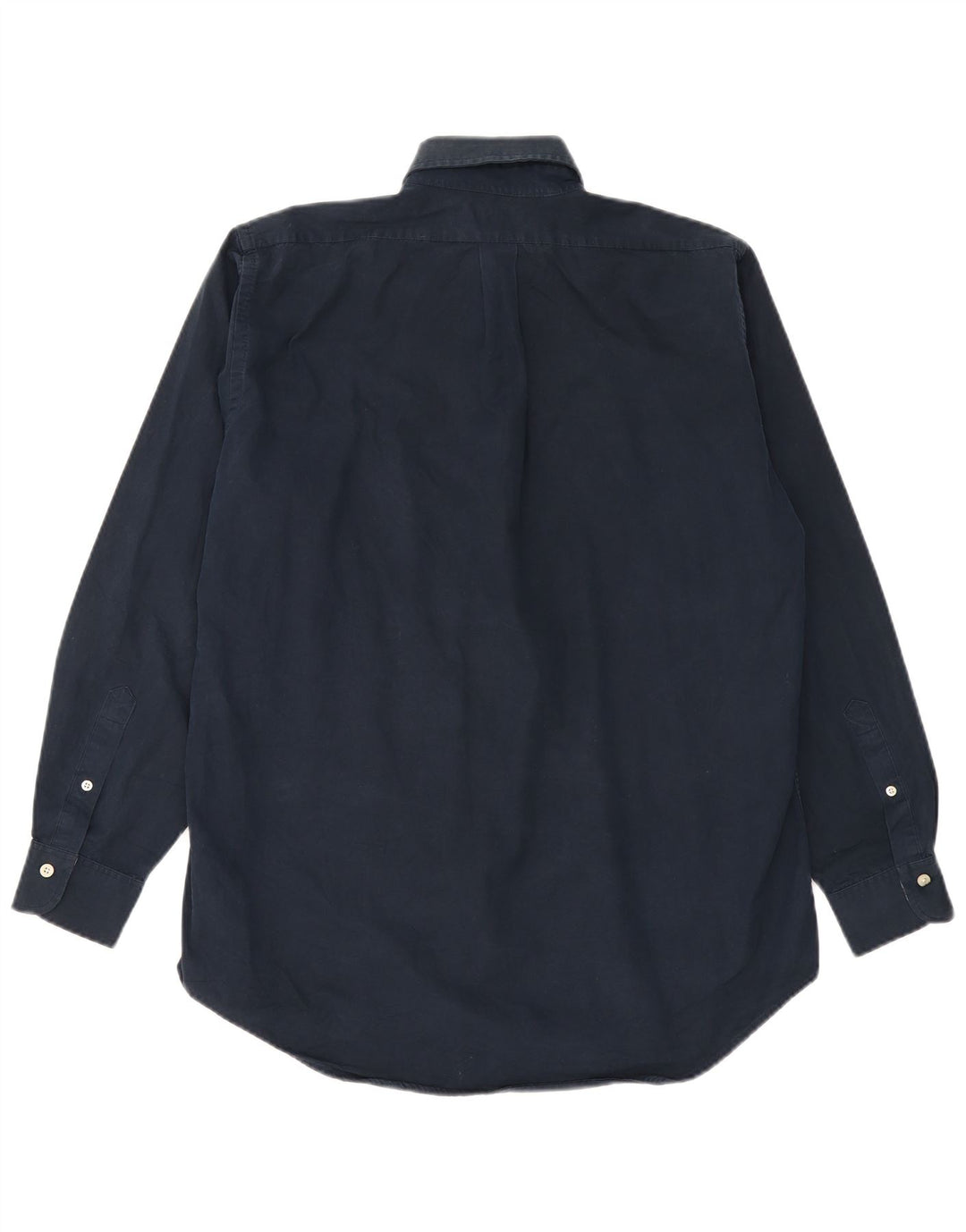 AQUASCUTUM Herren-Hemd mit lockerer Passform, mittelmarineblaue Baumwolle