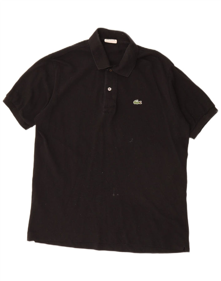 Lacoste Herren-Poloshirt, Größe 5, groß, schwarze Baumwolle