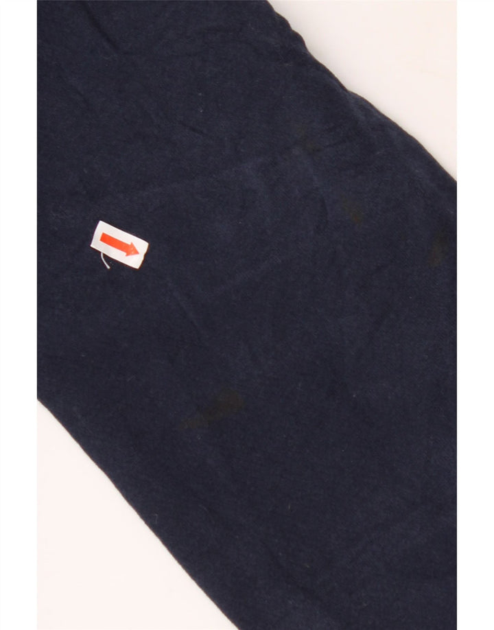 NAUTICA Mens Zip Neck Sweatshirt Jumper Medium Navy Blue Cotton