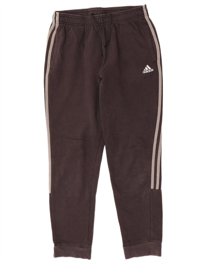ADIDAS Damen Trainingshose Jogger UK 12 Mittelschwarze Baumwolle