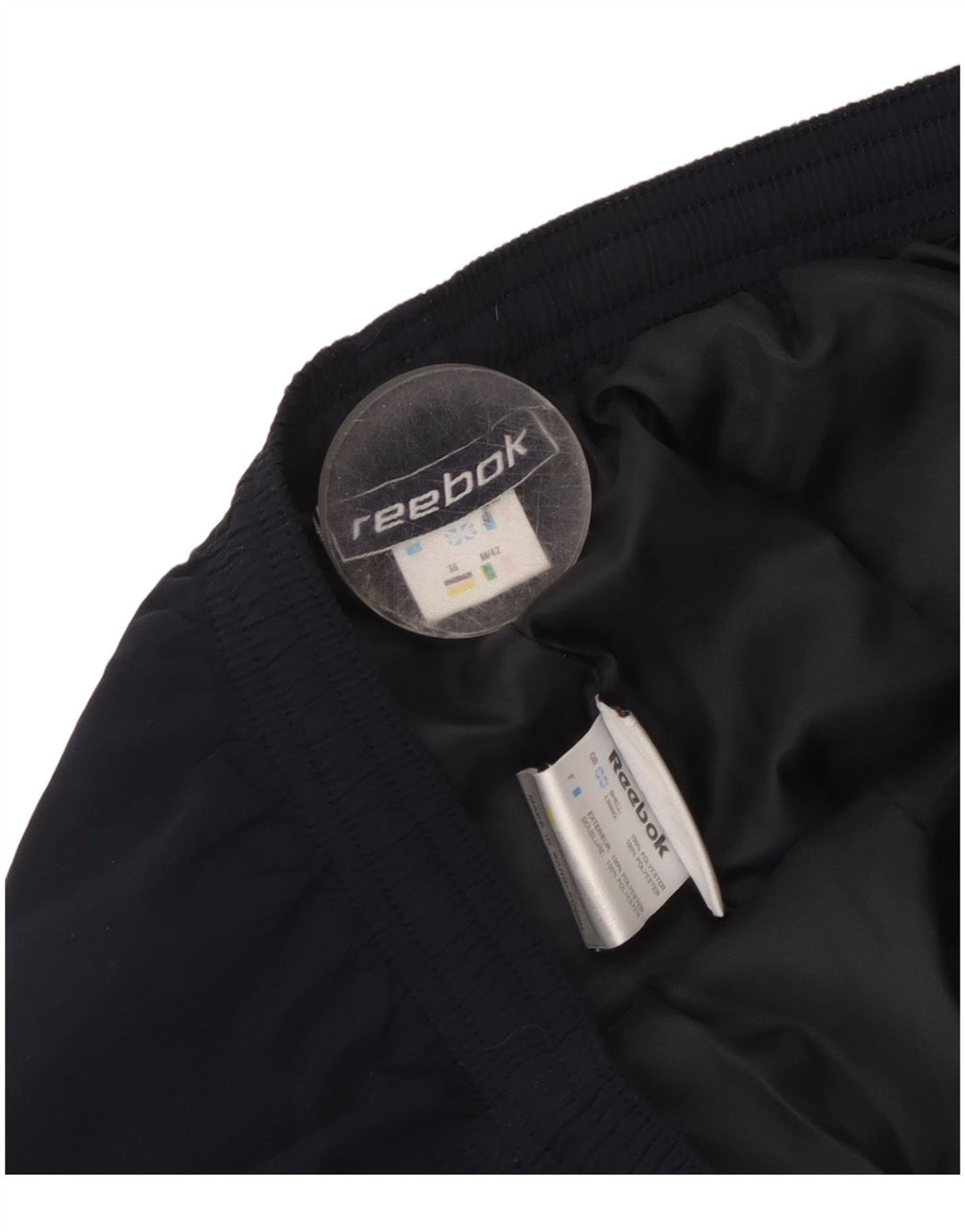 Reebok Damen-Trainingshose UK 12 Mittel Marineblau Polyester