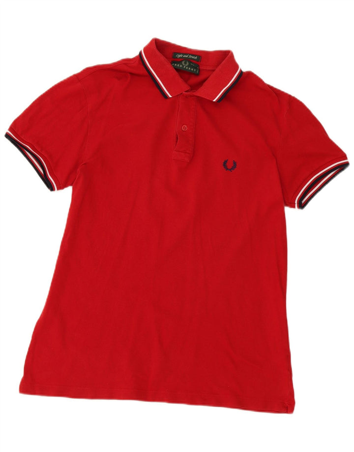 Fred Perry Herren-Poloshirt aus mittelroter Baumwolle