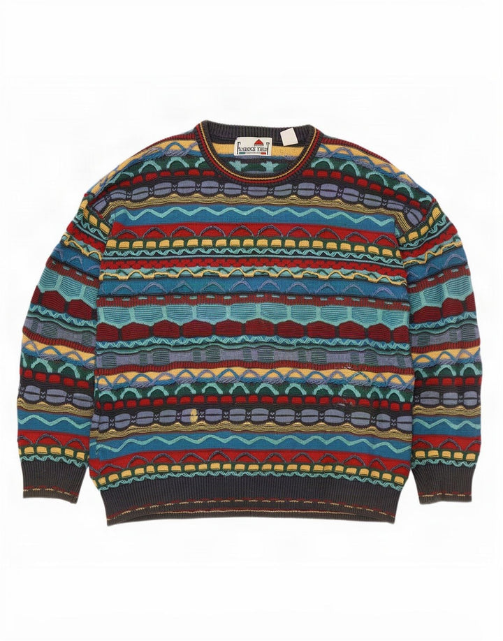 Florence Tricot Herren-Pullover mit Rundhalsausschnitt, mittelgroß, mehrfarbig
