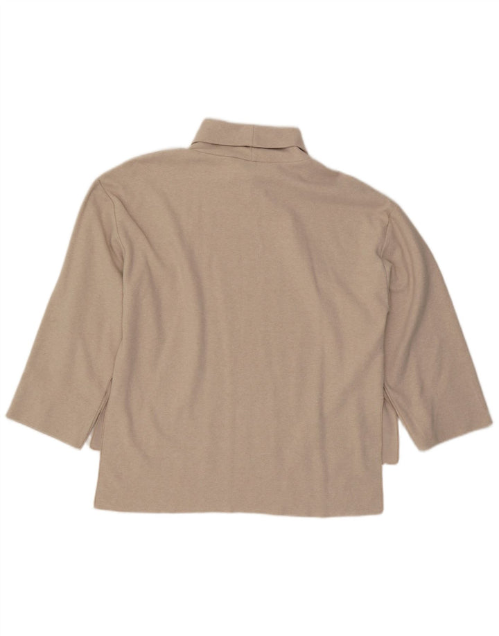 Zara Damen Top 3/4 Ärmel UK 16 Large Beige