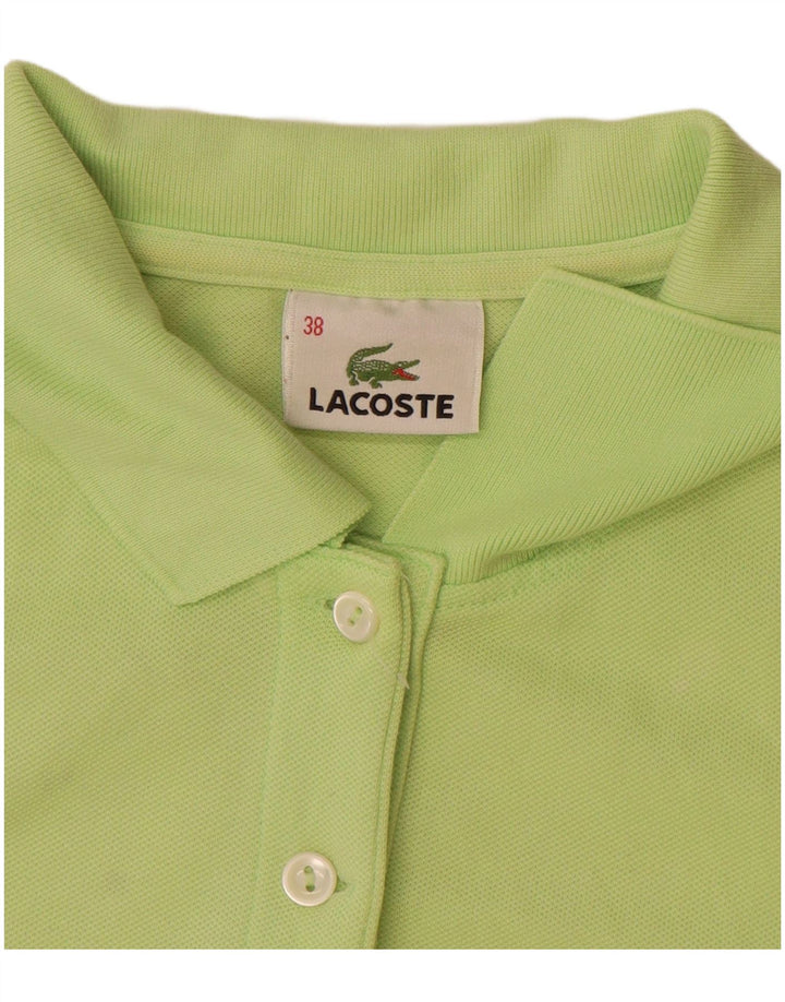 Lacoste Damen-Poloshirt, Größe 38, mittelgrüne Baumwolle