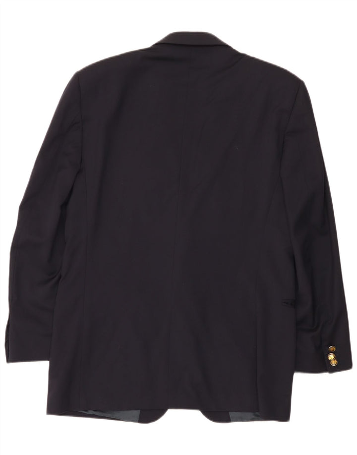 Ferre Herren-Blazer mit 2 Knöpfen, IT 48, mittelmarineblaue Wolle