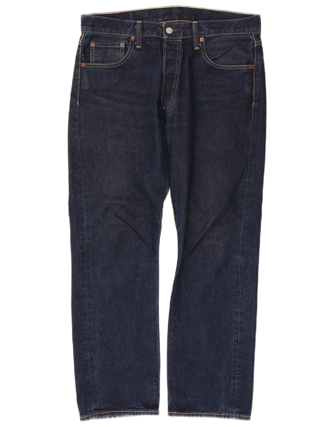Levi's Herren 501 Straight Jeans W34 L30 Marineblaue Baumwolle