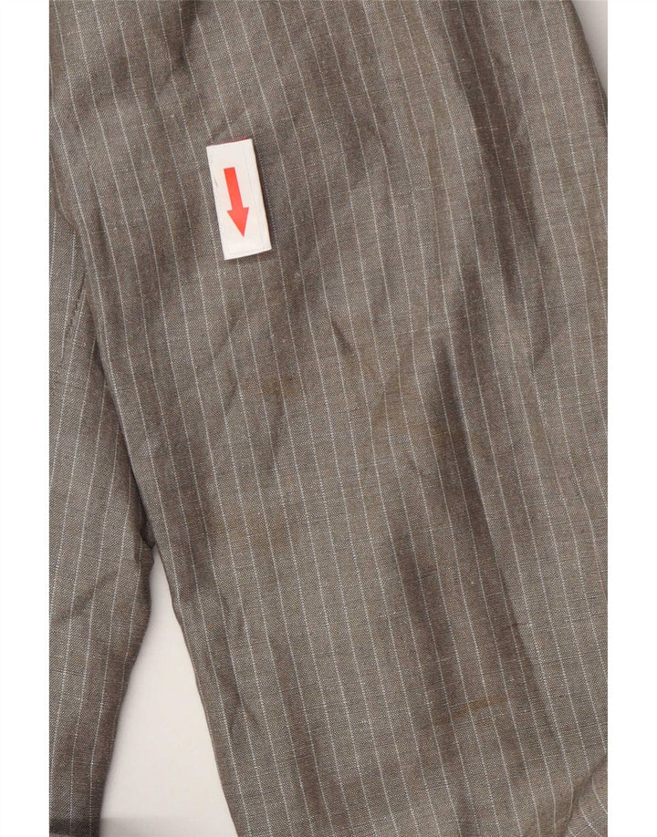 Exte Herren-Blazer mit 2 Knöpfen, UK 38, mittelgraue Nadelstreifen-Baumwolle