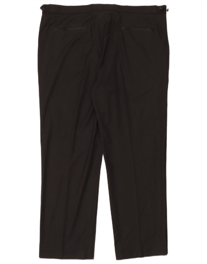 Marks & Spencer Herren-Anzughose in normaler Passform, W40, L29, Schwarz, Polyester
