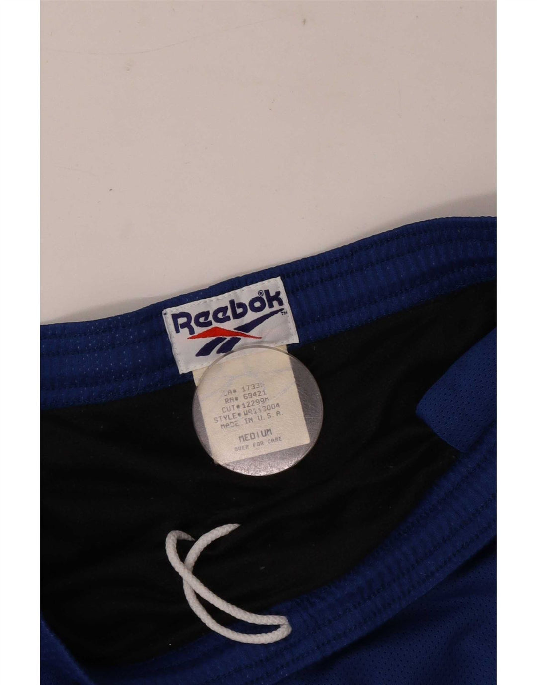Reebok Herren Regular Sport Shorts Mittelblaues Polyester