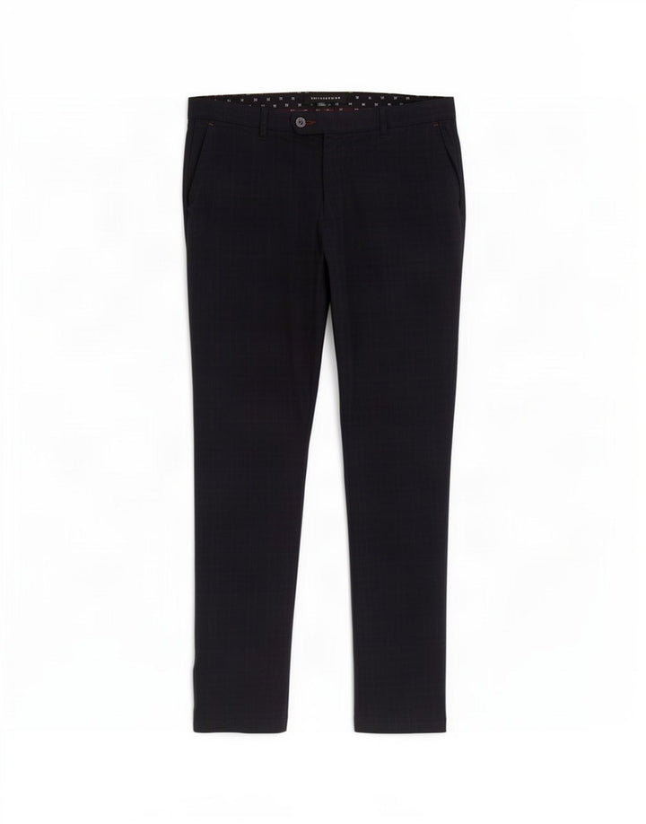 Ted Baker Slim-Anzughose für Herren, W34, L31, marineblau kariertes Polyester