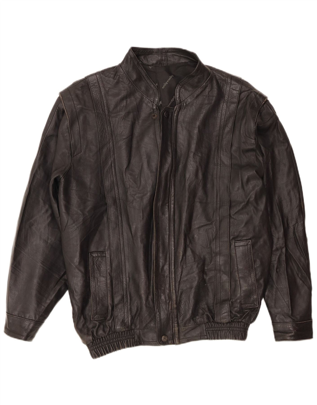 Vintage Herren Lederjacke UK 36 Small Schwarz