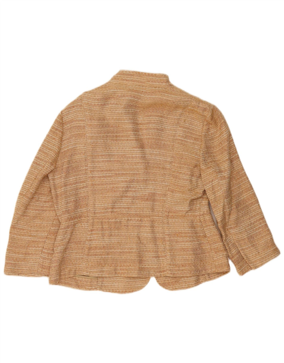 Zara Damen Blazerjacke mit 3/4-Ärmeln, EU 44, XL, Beige, Leinen