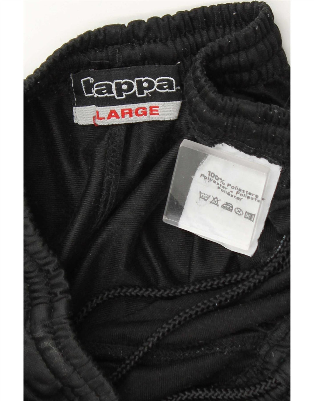 Kappa Herren-Trainingshose, groß, aus schwarzem Polyester