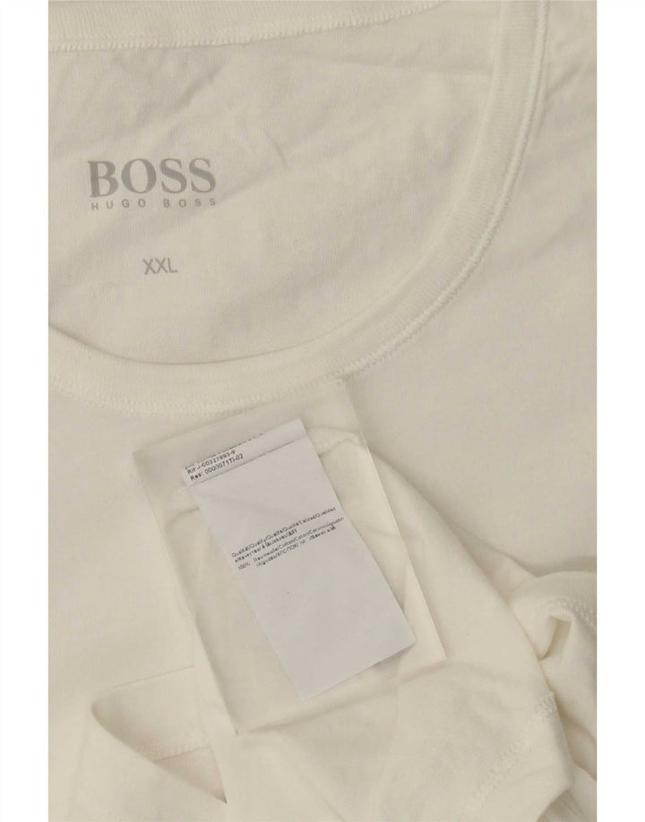 Hugo Boss Herren T-Shirt Top 2XL Weiße Baumwolle