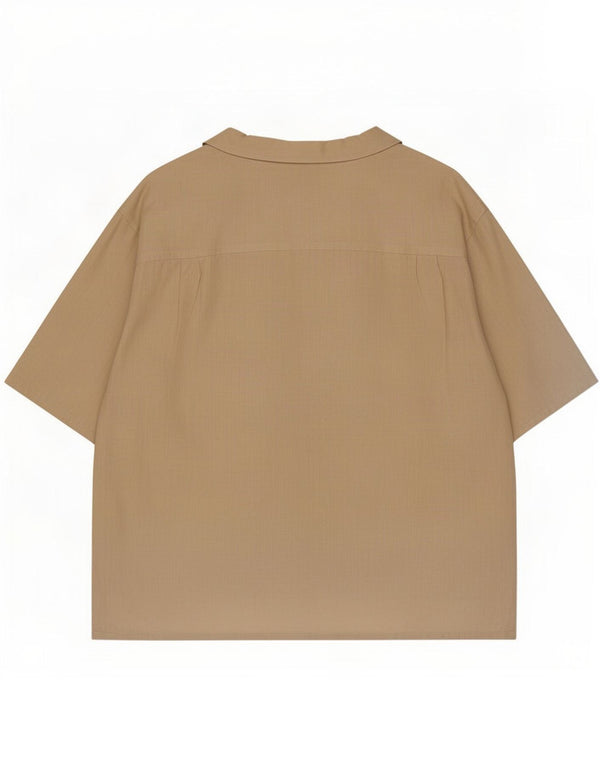 Luisa Spagnoli Womens Short Sleeve Shirt UK 16 Large Beige Linen