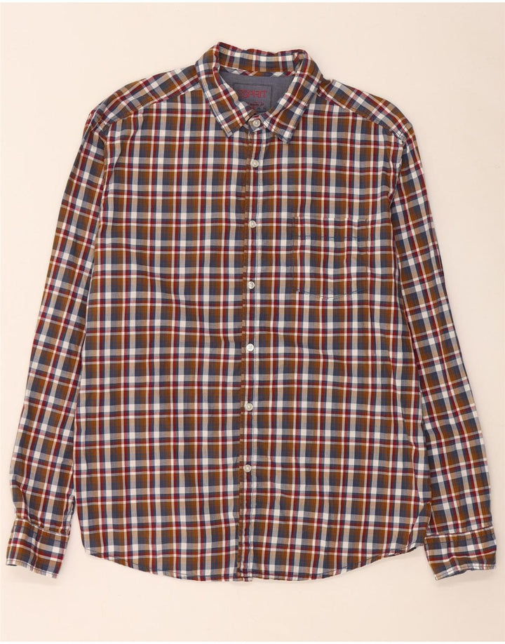 Esprit Herren Regular Fit Hemd XL Mehrfarbig kariert Baumwolle