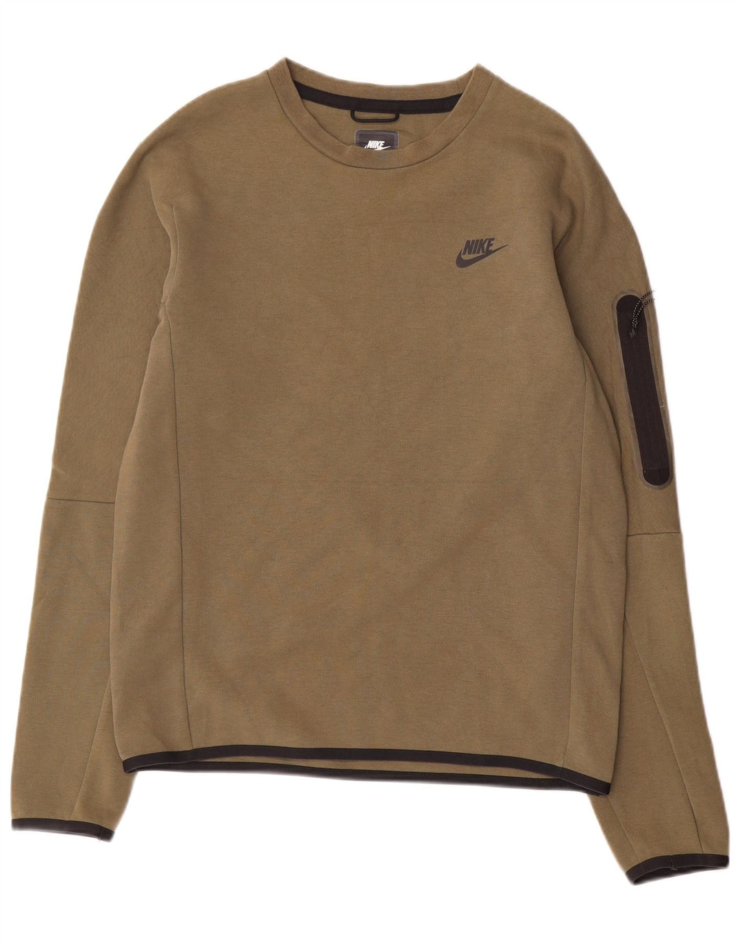 Nike Herren-Sweatshirt mit normaler Passform, Größe S, Khaki, Baumwolle