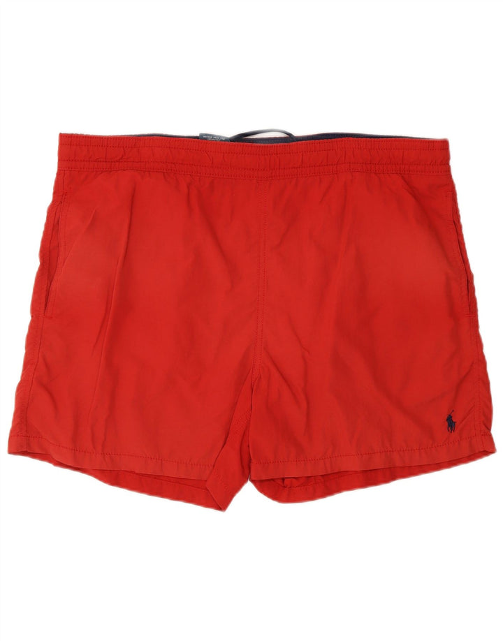 Polo Ralph Lauren Herren Badeshorts Mittelrotes Polyester
