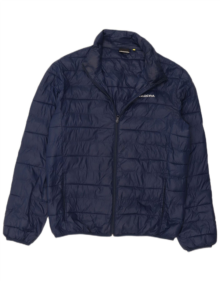 DIADORA Herren Wattierte Jacke UK 42 XL Marineblau Polyamid