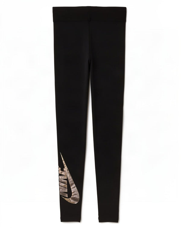 Nike Womens Graphic Leggings UK 10 Small Schwarz Baumwolle