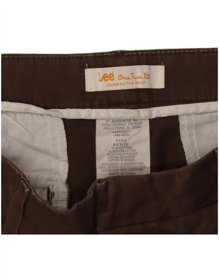 Lee Damen Petite Straight Capri-Hose US 11/12 Large W32 L22 Braun