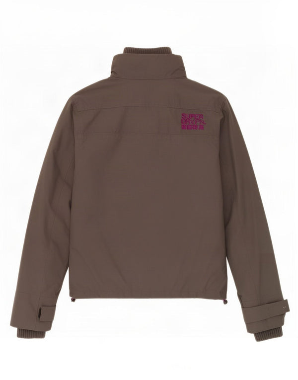 Superdry Damen The Windcheater Graphic Windjacke UK 10 Small Grau