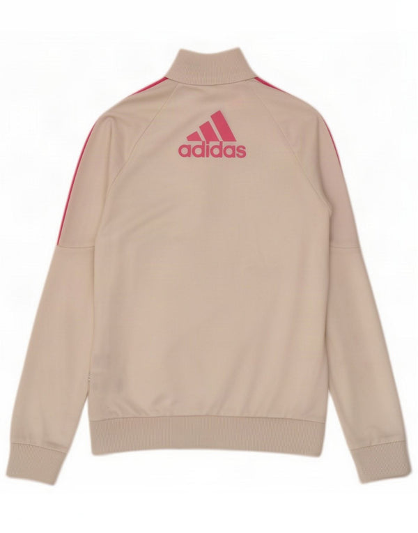 Adidas Mädchen Grafik-Trainingsanzug-Top-Jacke, 13–14 Jahre, weißes Polyester