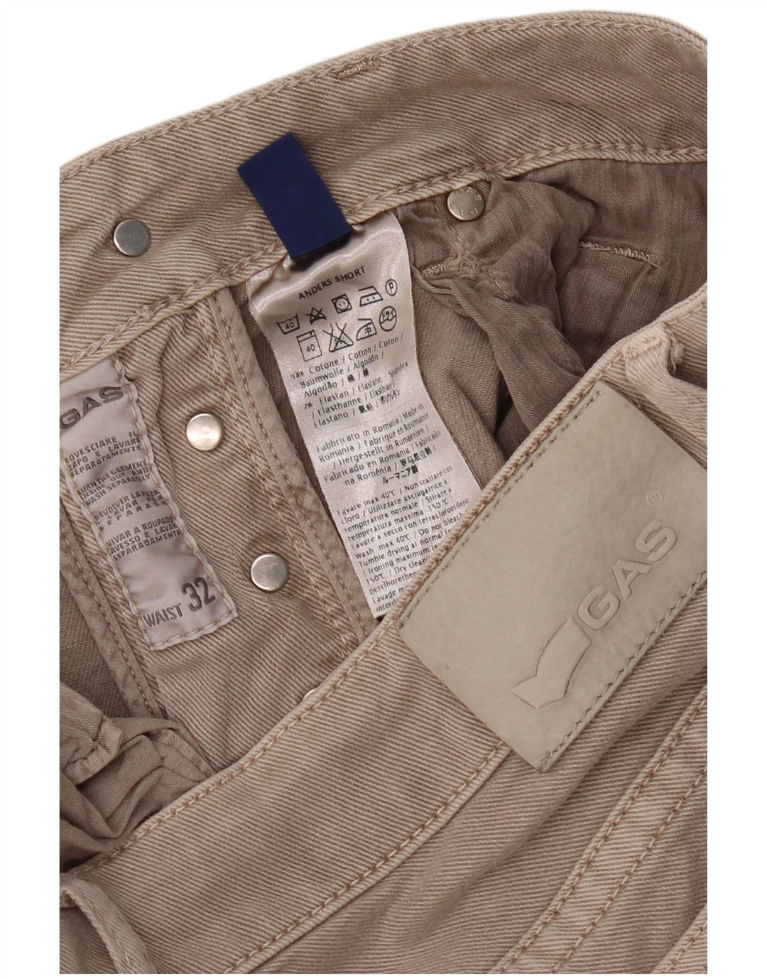 Gas Damen Jeansshorts W32 Große graue Baumwolle